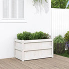 Houten bloempotten en plantenbakken van massief grenenhout - Wit / 1 - Bloempotten & plantenbakken