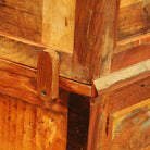 Houten boekenkast in antieke stijl van massief gerecycled hout - Multikleur / 1 - Boekenkasten
