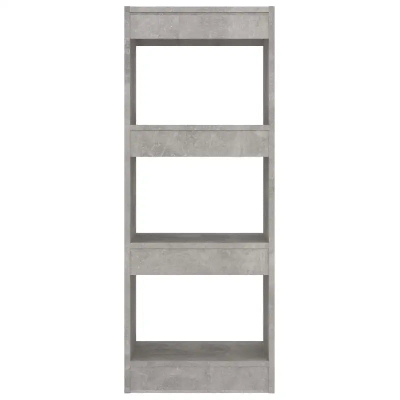 Houten boekenkast met bewerkt hout en kamerscherm gebruikt stijl - Betongrijs / 1 - Boekenkasten