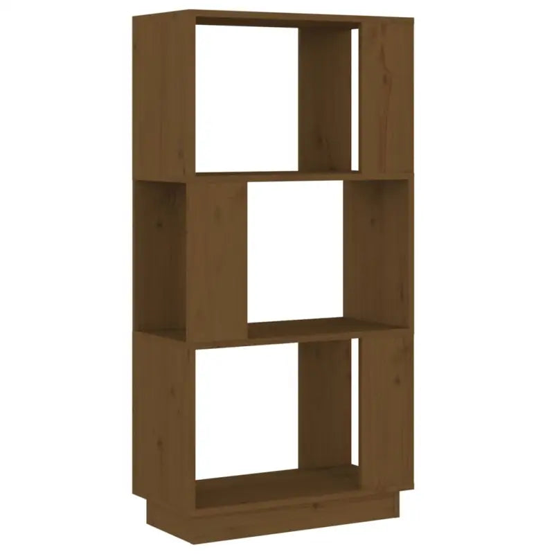 Houten boekenkast met multifunctioneel design en natuurlijk mangohout - Honingbruin / 1 - Boekenkasten