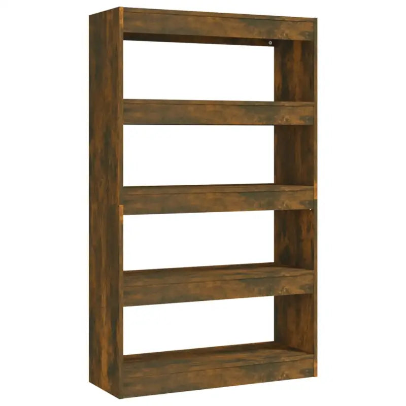 Houten boekenkast van gerookt eiken met strak klassiek ontwerp - Boekenkasten