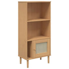 Houten boekenkast van massief grenenhout voor een stijlvolle inrichting - Bruin / 1 - Boekenkasten