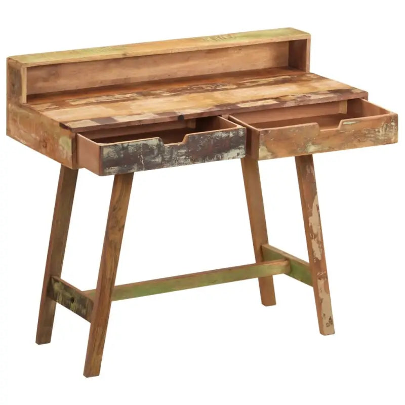 Houten bureau in vintage stijl van massief gerecycled hout - Bureaus
