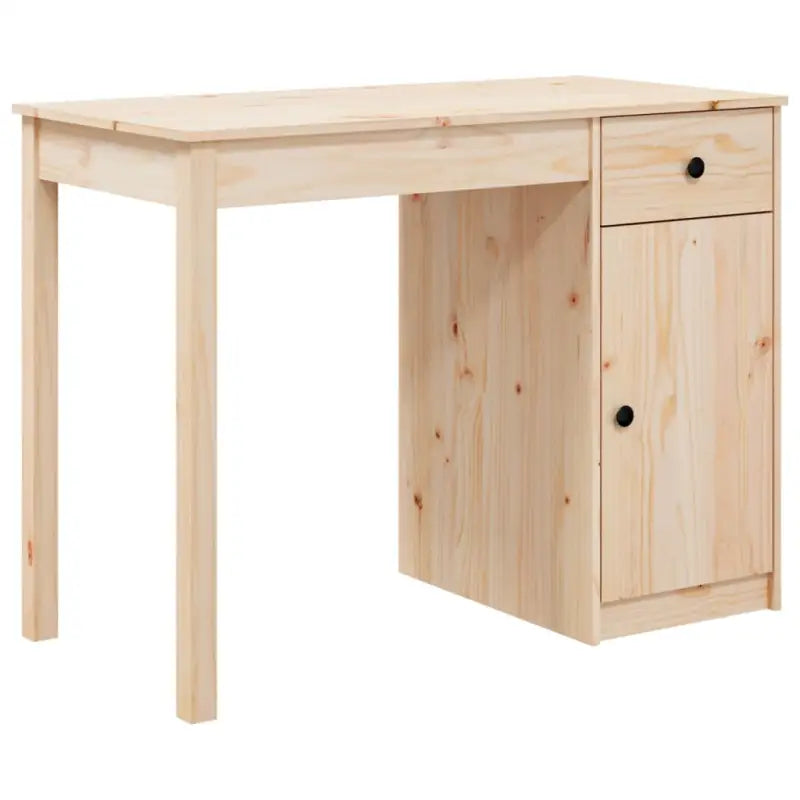 Houten bureau van massief grenenhout met strak en praktisch design - Bureaus