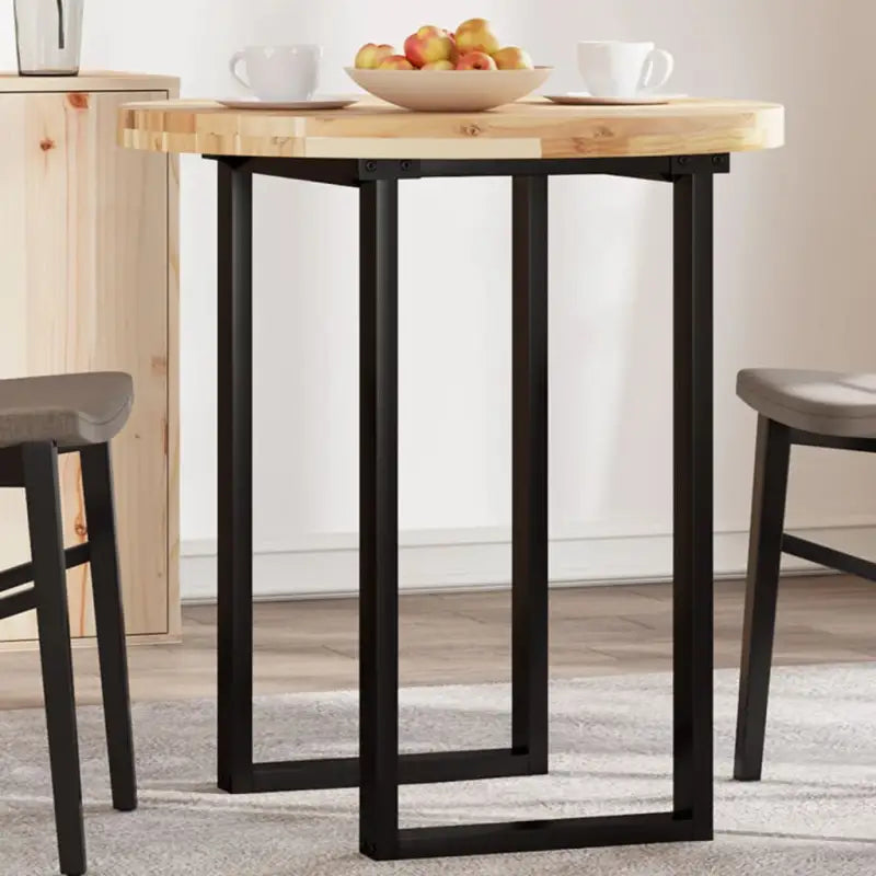 Houten bureaublad met massief acaciahout en afgeronde vorm - Naturel (onafgewerkt) / Ø 70 x 4 cm / 1 - Tafelbladen