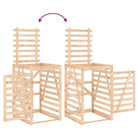Houten containerberging voor afvalbakken van massief grenenhout - Natuurlijk grenenhout / 1 - Containerbergingen