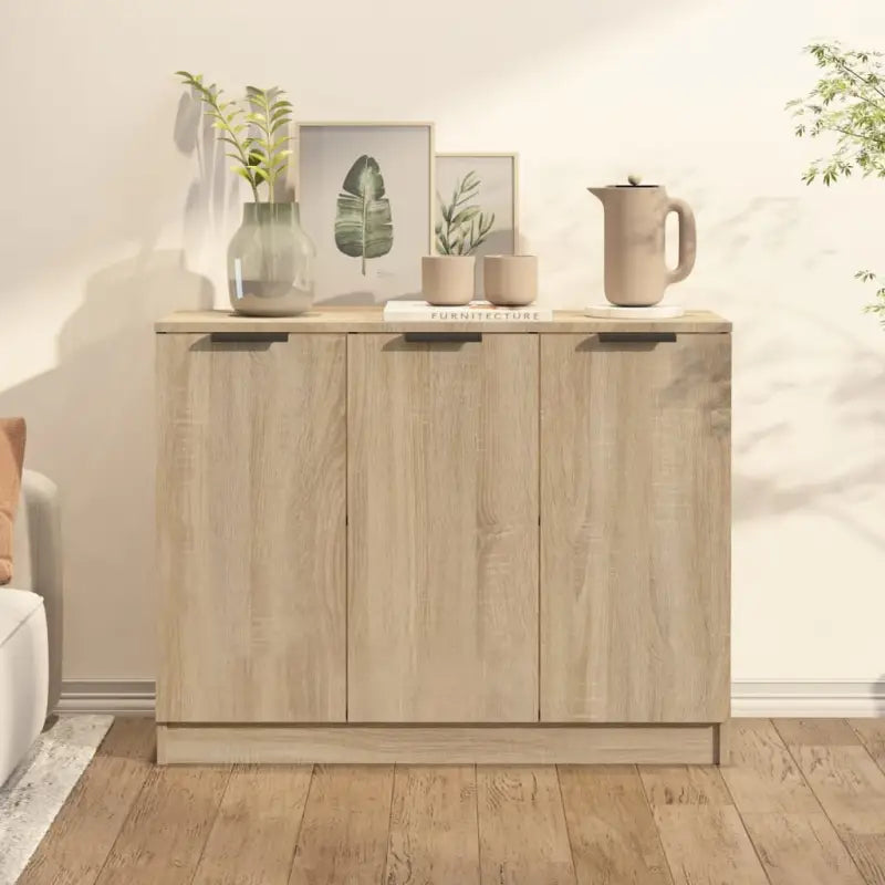 Houten Dressoir met bewerkt hout en stevig blad voor moderne charme - Dressoirs & buffetkasten