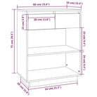 Houten Dressoir met Massief Grenenhout voor Slaapkamer of Woonkamer - Dressoirs & buffetkasten