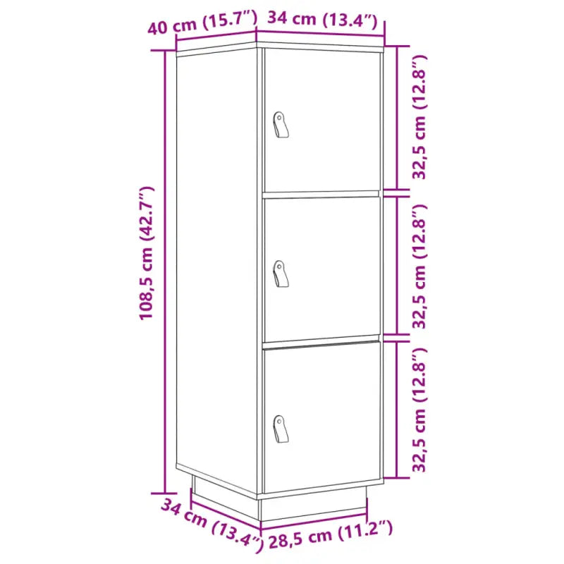 Houten dressoir met massief grenenhout voor woonkamer en slaapkamer - Dressoirs & buffetkasten