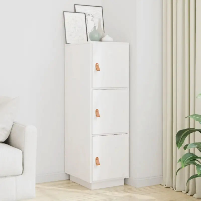 Houten dressoir met massief grenenhout voor woonkamer en slaapkamer - Wit / 1 - Dressoirs & buffetkasten