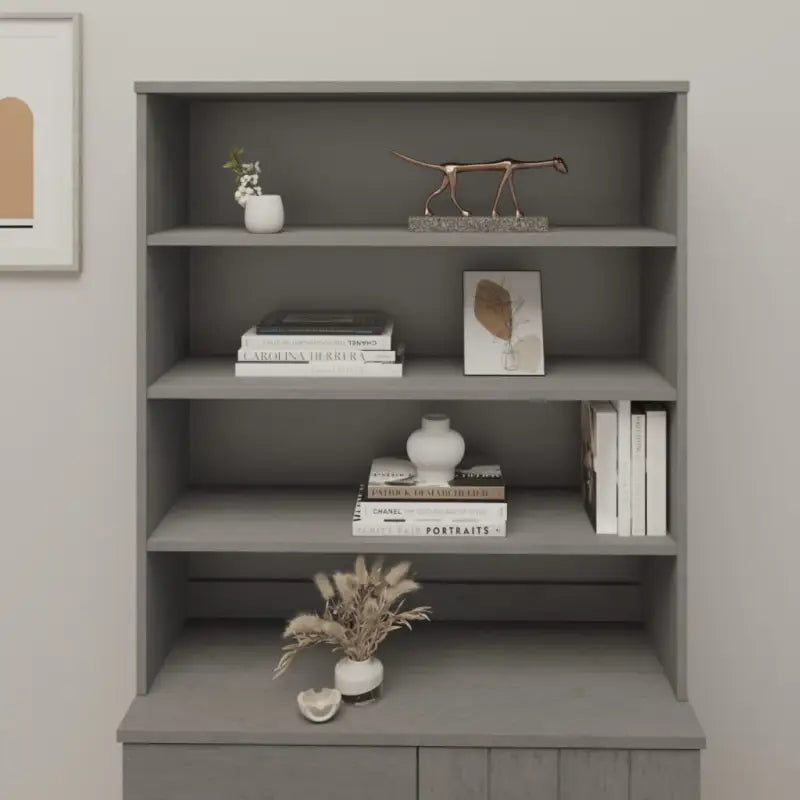 Houten Dressoir van massief grenenhout voor decoratie en opbergruimte - Lichtgrijs / 1 - Dressoirs & buffetkasten