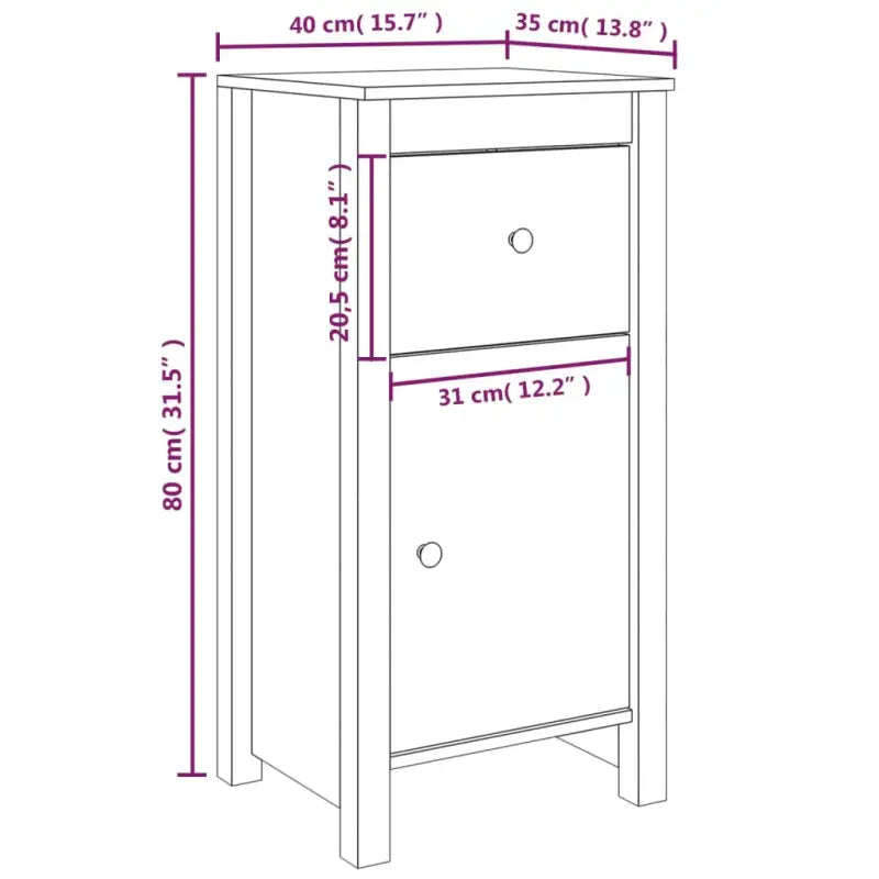 Houten Dressoir van massief grenenhout voor een opgeruimde woonkamer - Dressoirs & buffetkasten
