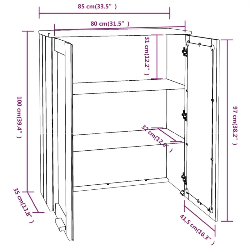 Houten Dressoir van massief Grenenhout voor Praktische Interieurverfraaiing - Dressoirs & buffetkasten
