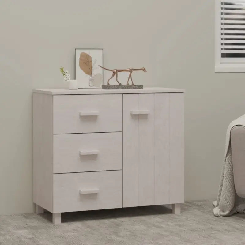 Houten Dressoir van Massief Grenenhout voor Retro Interieur - Wit / 1 - Dressoirs & buffetkasten