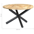 Houten eettafel met massief mangohout en 3-potige basis - Eettafels