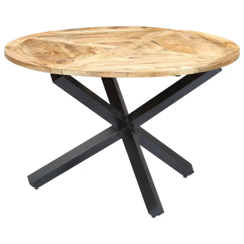 Houten eettafel met massief mangohout en 3-potige basis - Eettafels