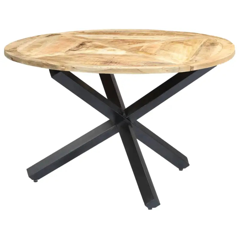 Houten eettafel met massief mangohout en 3-potige basis - Eettafels