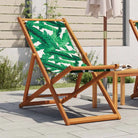 Houten frame tuinstoel voor tuin strand en camping - Bladpatroon / 1 / Zonder armleuning - Tuinstoelen