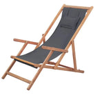 Houten frame tuinstoel voor tuin strand en camping - Grijs / 1 / Met armleuning - Tuinstoelen