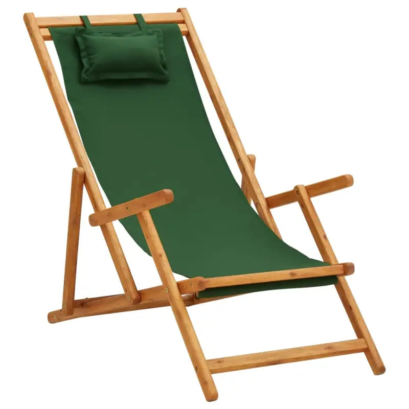 Houten frame tuinstoel voor tuin strand en camping - Groen / 1 / Met armleuning - Tuinstoelen