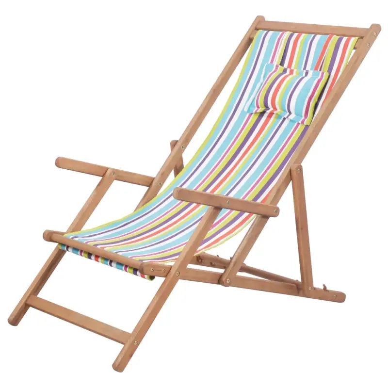 Houten frame tuinstoel voor tuin strand en camping - Multikleur / 1 / Met armleuning - Tuinstoelen