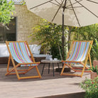 Houten frame tuinstoel voor tuin strand en camping - Multikleur / 2 / Zonder armleuning - Tuinstoelen