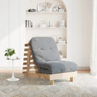 Houten futon slaapbank met verstelbare rugleuning voor comfort en veelzijdigheid - Natuurlijk grenenhout / 70 x 206 x