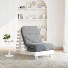 Houten futon slaapbank met verstelbare rugleuning voor comfort en veelzijdigheid - Wit / 70 x 206 x 11 cm - Futons