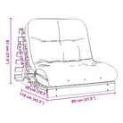 Houten futon slaapbank met verstelbare rugleuning voor comfort en veelzijdigheid - Futons