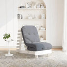 Houten futon slaapbank met verstelbare rugleuning voor comfort en veelzijdigheid - Wit / 60 x 206 x 11 cm - Futons