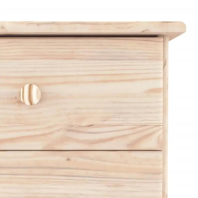 Houten hoge kast van massief grenenhout met houten knoppen - Dressoirs & buffetkasten