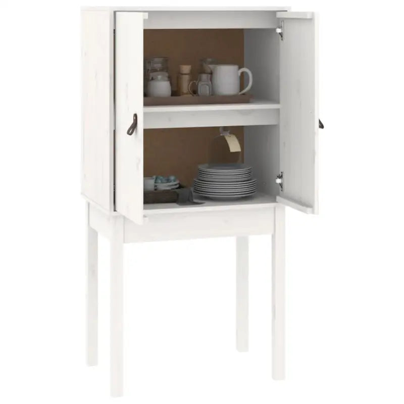 Houten hoge kast van massief grenenhout met rustiek ontwerp - Dressoirs & buffetkasten