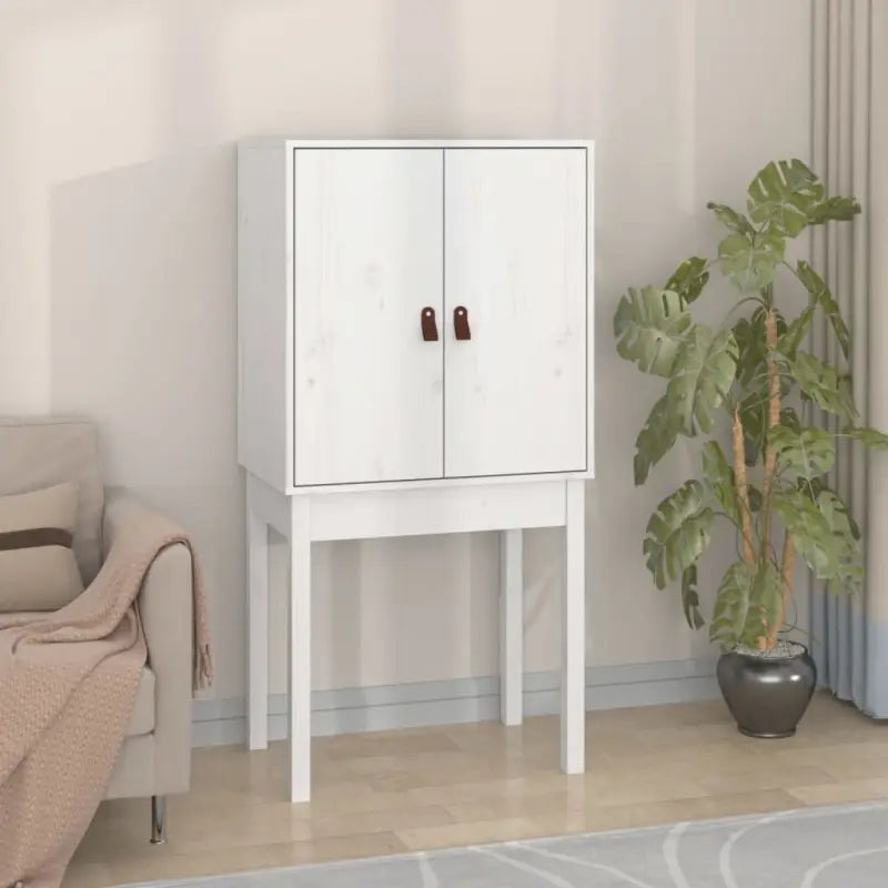 Houten hoge kast van massief grenenhout met rustiek ontwerp - Dressoirs & buffetkasten
