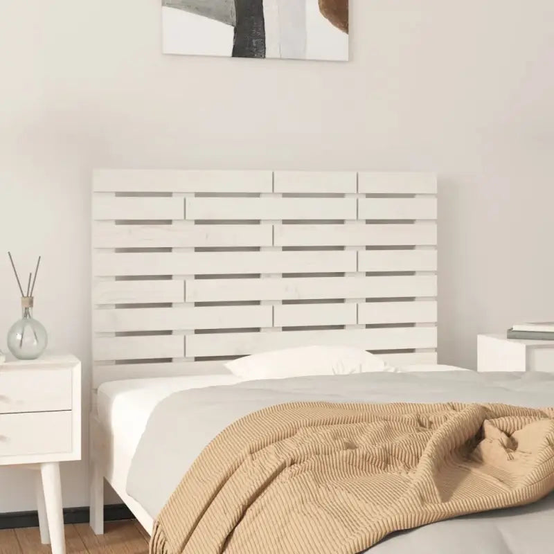 Houten hoofdborden en voetborden van massief grenenhout voor slaapkamer - Wit / 81 x 63 cm / 1 - Hoofdborden
