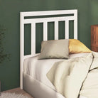 Houten hoofdeinde van massief grenenhout met trendy design - Wit / 106 x 100 cm / 1 - Hoofdborden en voetborden