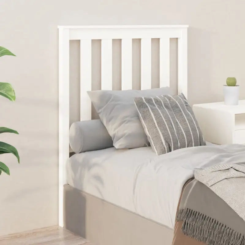 Houten hoofdeinde van massief grenenhout voor een stijlvolle slaapkamer - Wit / 81 x 101 cm / 1 - Hoofdborden