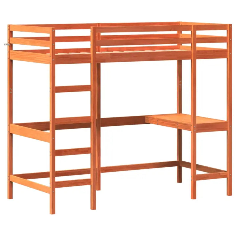 Houten hoogslaper met massief grenenhout en multiplex lattenbodem - Bedden & bedframes