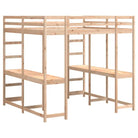 Houten Hoogslaper van Massief Grenenhout voor Een Ruimtebesparende Kamer - Bedden & bedframes