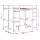 Houten Hoogslaper van Massief Grenenhout voor Een Ruimtebesparende Kamer - Bedden & bedframes