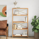 Houten kastje van massief eikenhout voor opbergruimte en woonstijl - 1 / 146 cm / 80 cm - Boekenkasten