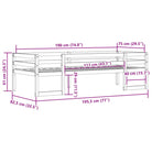 Houten kinderbedframe van massief grenenhout met elegant design - Bedden & bedframes