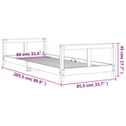 Houten kinderbedframe van massief grenenhout met tijdloos design - Peuter- & kinderbedden