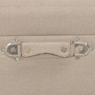 Houten kruk met massief houten poten en comfortabel stoffen bekleding - Beige - Opberg- & halbankjes