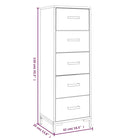 Houten ladekast van massief grenenhout met stevig bovenblad en metalen poten - Commodes & ladekasten
