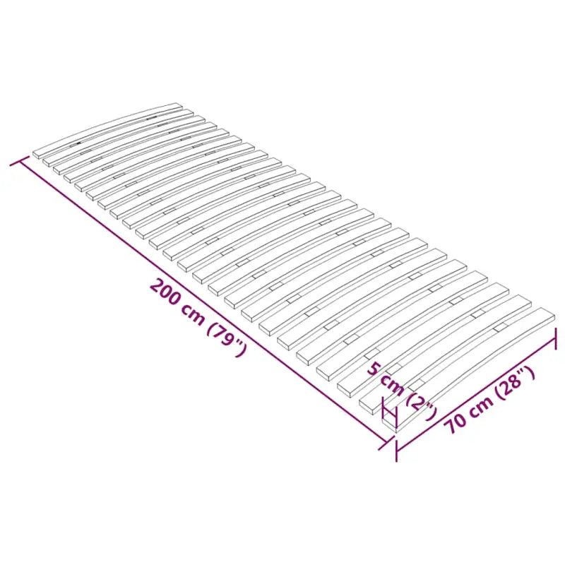 Houten lattenbodem van massief populierenhout voor bedden en platformen - Bedden & bedframes