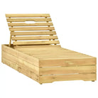 Houten loungebed met kussen voor stijlvolle buitenruimtes - Ligstoelen