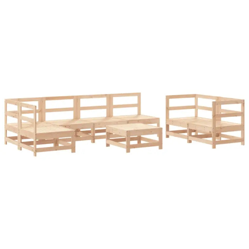 Houten loungeset in massief grenenhout voor je tuin of terras - Tuinsets