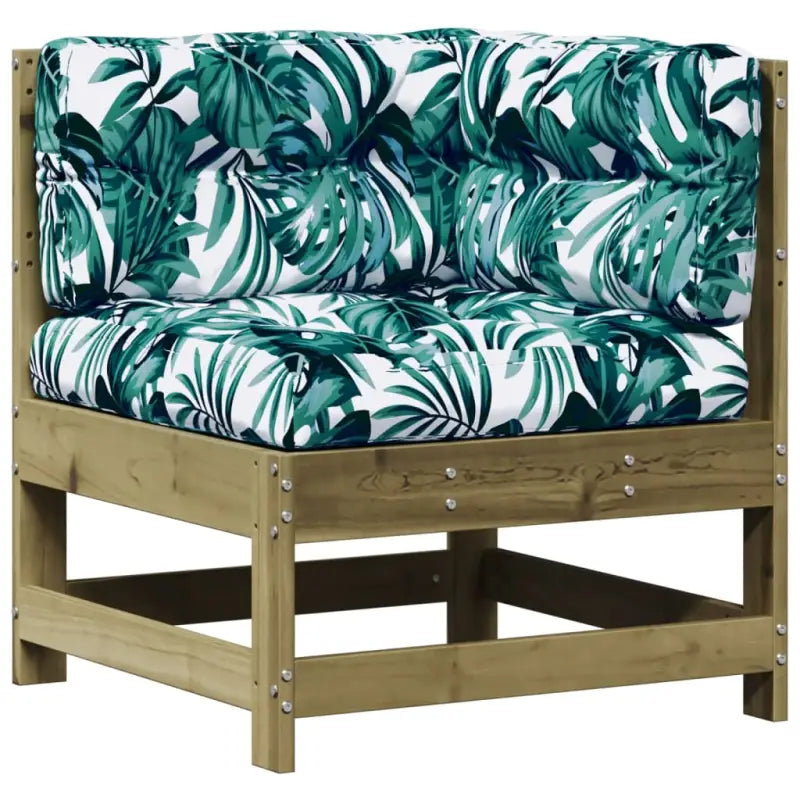 Houten loungeset met gelat ontwerp in geïmpregneerd grenenhout - Tuinsets