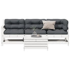 Houten loungeset met gelat ontwerp van geïmpregneerd grenenhout - Wit grenenhout - Tuinsets