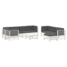Houten loungeset met massief grenenhout en comfortabele kussens - Tuinsets